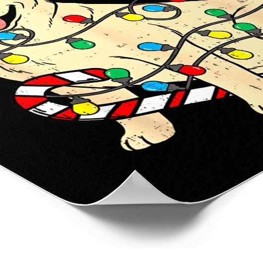 Labrador Retriever Dog Christmas Lights Xmas Pet D Poster (Hoek)