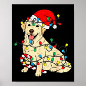 Labrador Retriever Dog Christmas Lights Xmas Pet D Poster (Voorkant)