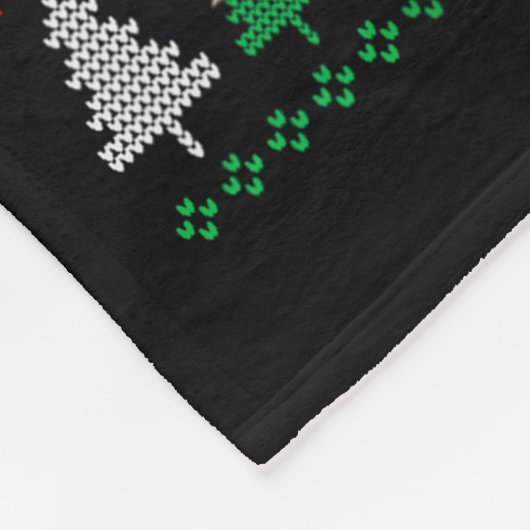 Labrador Retriever Dog Christmas Ugly Sweater Ligh Fleece Deken (Hoek)