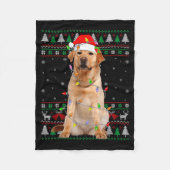 Labrador Retriever Dog Christmas Ugly Sweater Ligh Fleece Deken (Voorkant)