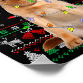Labrador Retriever Dog Christmas Ugly Sweater Ligh Poster (Hoek)