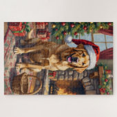 Labrador Retriever Dog Classic Family Christmas Legpuzzel (Horizontaal)