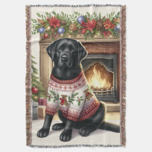  Labrador Retriever Dog Cosy Christmas Deken