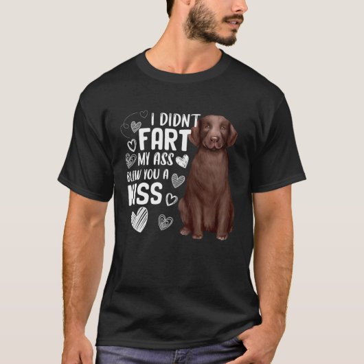 Labrador Retriever Dog   Cute Fart Blew Kiss T-shirt (Voorkant)
