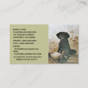 LABRADOR RETRIEVER DOG & DECOY ~VISITEKAARTJES! VISITEKAARTJE