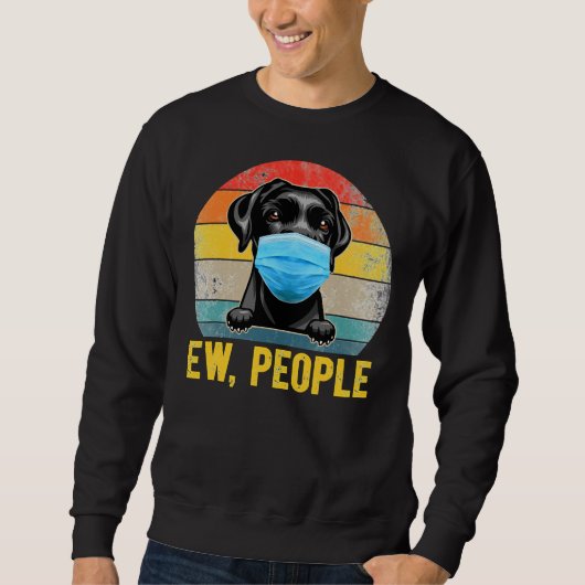 Labrador Retriever Dog Ew People Tri Blend Trui (Voorkant)