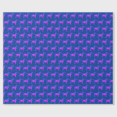 Labrador Retriever Dog Fun Silhouette PB Grijs Bla Cadeaupapier (Vlak)