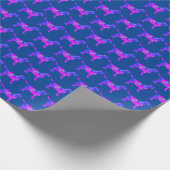 Labrador Retriever Dog Fun Silhouette PB Grijs Bla Cadeaupapier (Hoek)