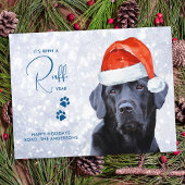 Labrador Retriever Dog Funny Ruff Jaar in de Revie Feestdagenkaart