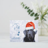 Labrador Retriever Dog Funny Ruff Jaar in de Revie Feestdagenkaart (Staand voorkant)