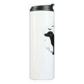 Labrador Retriever Dog - Halloween Moon Silhouette Thermosbeker (Gedraaid links)