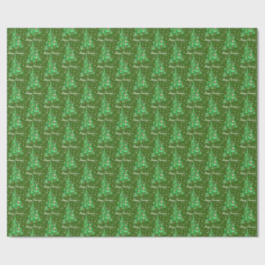 Labrador Retriever Dog kerstboom Green Cadeaupapier (Vlak)