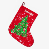Labrador Retriever Dog kerstboom Grote Kerstsok (Voorkant (Hangend))