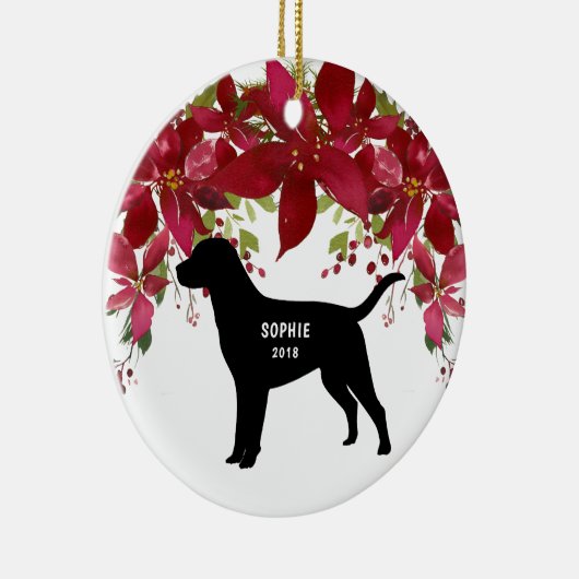 Labrador Retriever Dog kerstboomversiering Keramisch Ornament (Rechts)