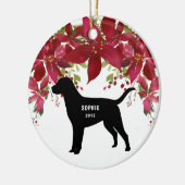 Labrador Retriever Dog kerstboomversiering Keramisch Ornament (Links)