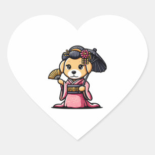 Labrador Retriever Dog Kimono Hart Sticker
