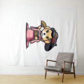 Labrador Retriever Dog Kimono Wandkleed (In Situ (horizontaal))
