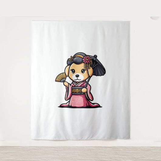Labrador Retriever Dog Kimono Wandkleed (Voorkant)