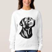 Labrador Retriever Dog Mom Illustration Sweatshirt (Voorkant)