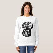 Labrador Retriever Dog Mom Illustration Sweatshirt (Voorkant volledig)