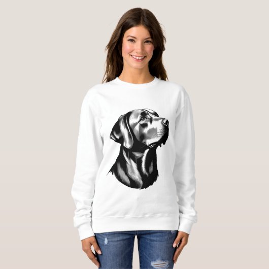 Labrador Retriever Dog Mom Illustration Sweatshirt (Voorkant volledig)