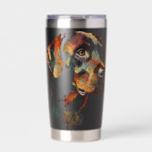 Labrador Retriever Dog Motif Pet Artwork Labrador Geïsoleerde Drinkbeker (Voorkant)