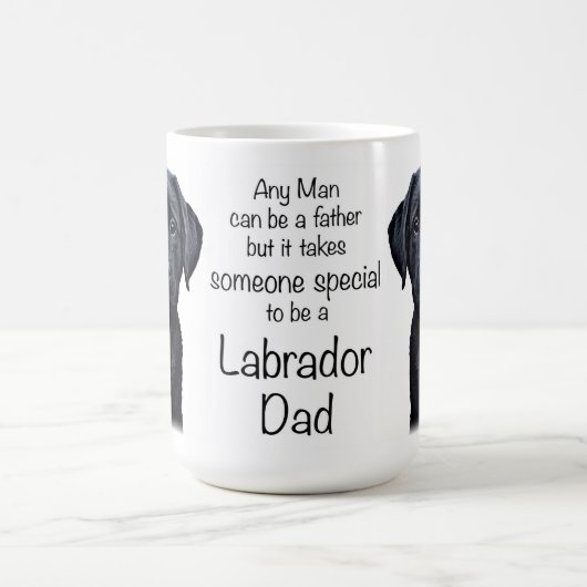 Labrador Retriever Dog Pap Schattige Puppy Vaders  Koffiemok (Center)