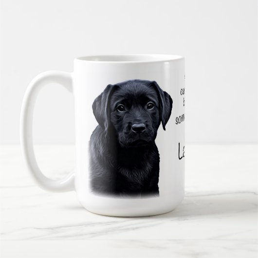 Labrador Retriever Dog Pap Schattige Puppy Vaders  Koffiemok (Links)