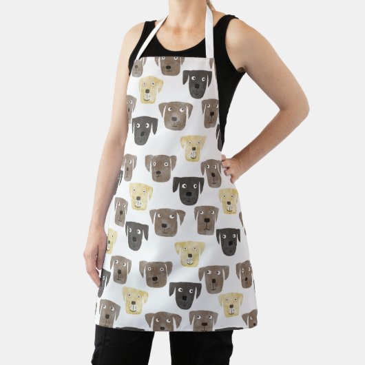 Labrador Retriever Dog Pattern Apron Schort (Insitu)