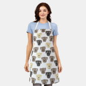 Labrador Retriever Dog Pattern Apron Schort (Gedragen)