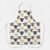 Labrador Retriever Dog Pattern Apron Schort (Voorkant)