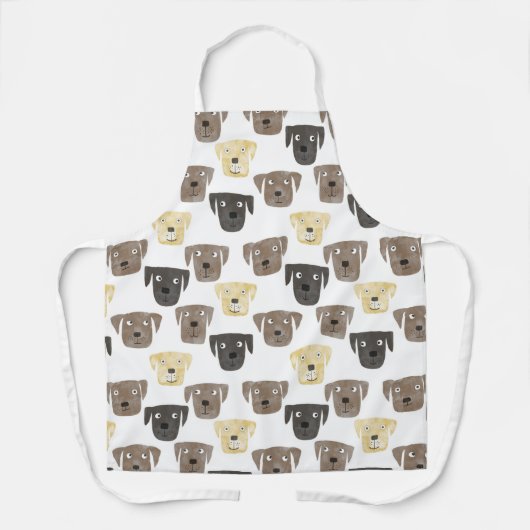 Labrador Retriever Dog Pattern Apron Schort (Voorkant)