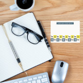 Labrador Retriever Dog & Paw Yellow & Blue Grids Post-it® Notes