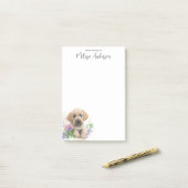 Labrador Retriever Dog Personalized Cute Puppy Post-it® Notes (Op bureau)