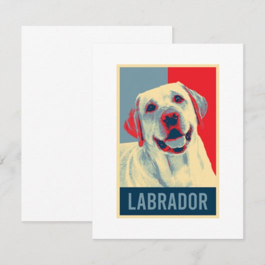 Labrador Retriever Dog Portrait Pop Art (Voorkant / Achterkant)