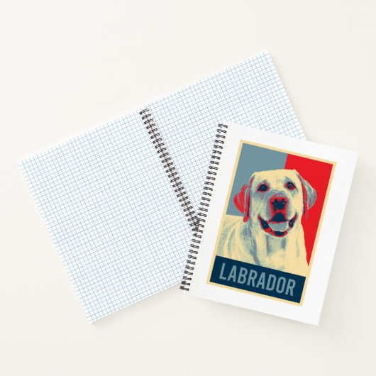 Labrador Retriever Dog Portrait Pop Art Notitieboek (Binnen)