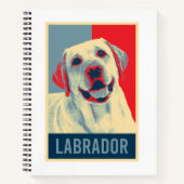 Labrador Retriever Dog Portrait Pop Art Notitieboek (Voorkant)