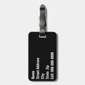 Labrador Retriever Dog Portret in paarse bloemen Bagagelabel (Achterkant verticaal)