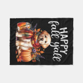 Labrador Retriever Dog Pumpkin Spice Happy Herfst  Fleece Deken (Voorkant (Horizontaal))
