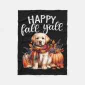 Labrador Retriever Dog Pumpkin Spice Happy Herfst  Fleece Deken (Voorkant)