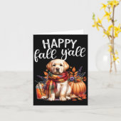 Labrador Retriever Dog Pumpkin Spice Happy Herfst  Kaart (Gele Bloem)