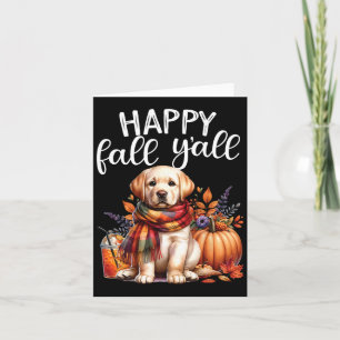 Labrador Retriever Dog Pumpkin Spice Happy Herfst  Kaart