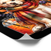 Labrador Retriever Dog Pumpkin Spice Happy Herfst  Poster (Hoek)