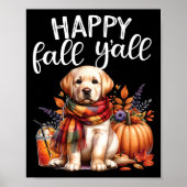 Labrador Retriever Dog Pumpkin Spice Happy Herfst  Poster (Voorkant)