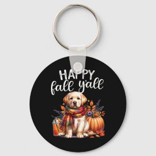 Labrador Retriever Dog Pumpkin Spice Happy Herfst Sleutelhanger