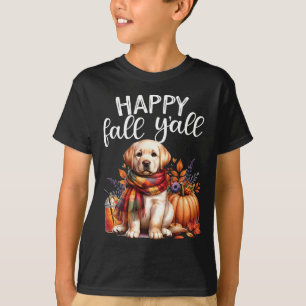 Labrador Retriever Dog Pumpkin Spice Happy Herfst  T-shirt