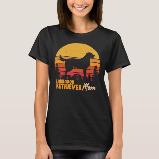 Labrador Retriever Dog Retro T-shirt (Voorkant)