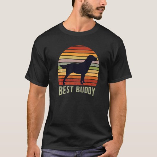 Labrador Retriever Dog Retro T-shirt (Voorkant)