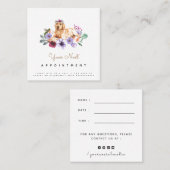 Labrador Retriever Dog Salon Appointinder Vierkante Visitekaartje (Voorkant / Achterkant)