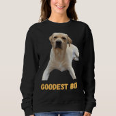 Labrador Retriever Dog Schattige Dog Good Boi Good Trui (Voorkant)